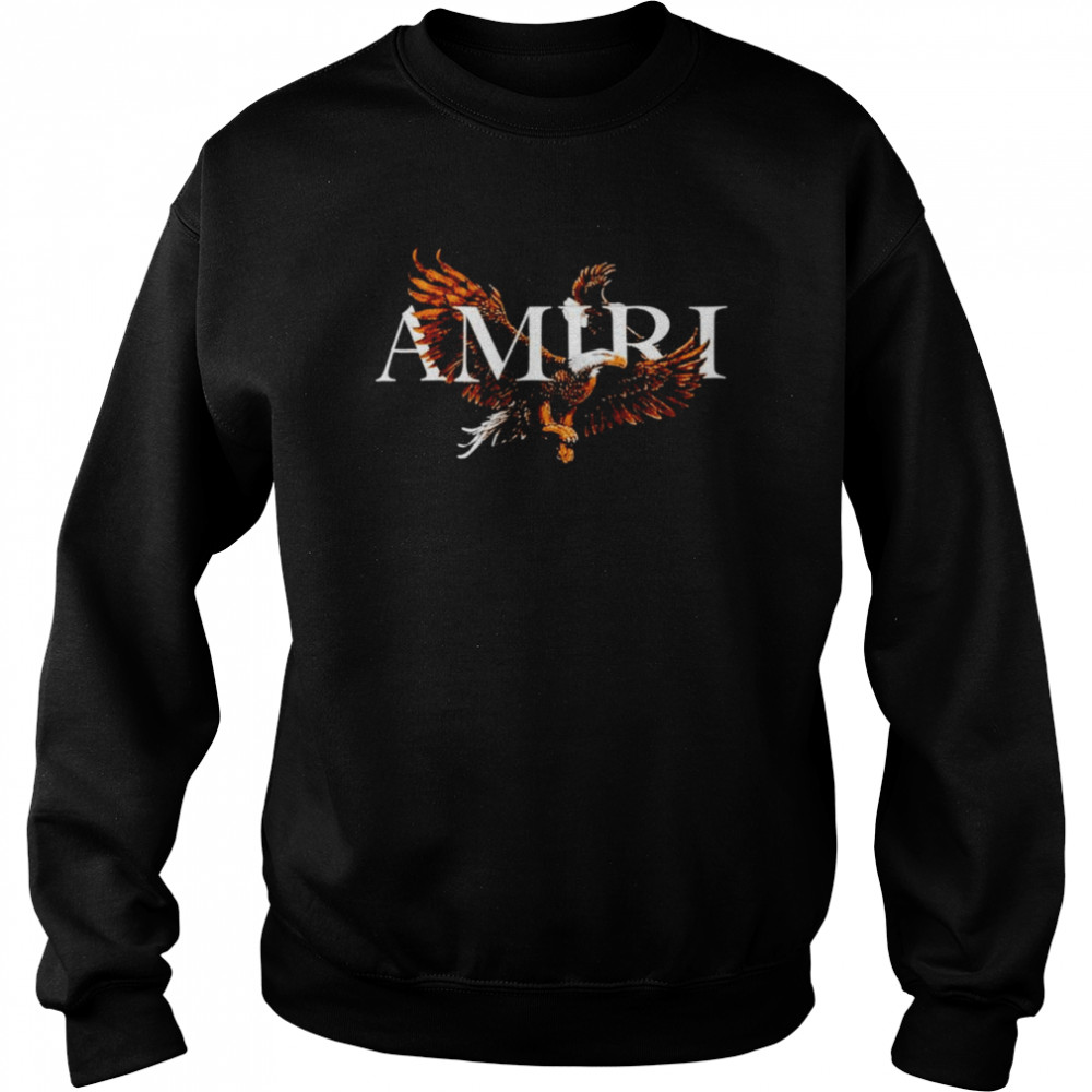 Amiri black bald eagle shirt Unisex Sweatshirt