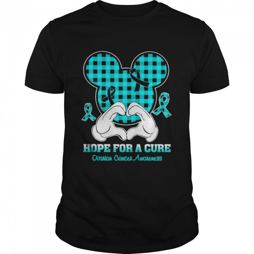Mickey mouse Hope for a Cure Ovarian Cancer Awareness shirt