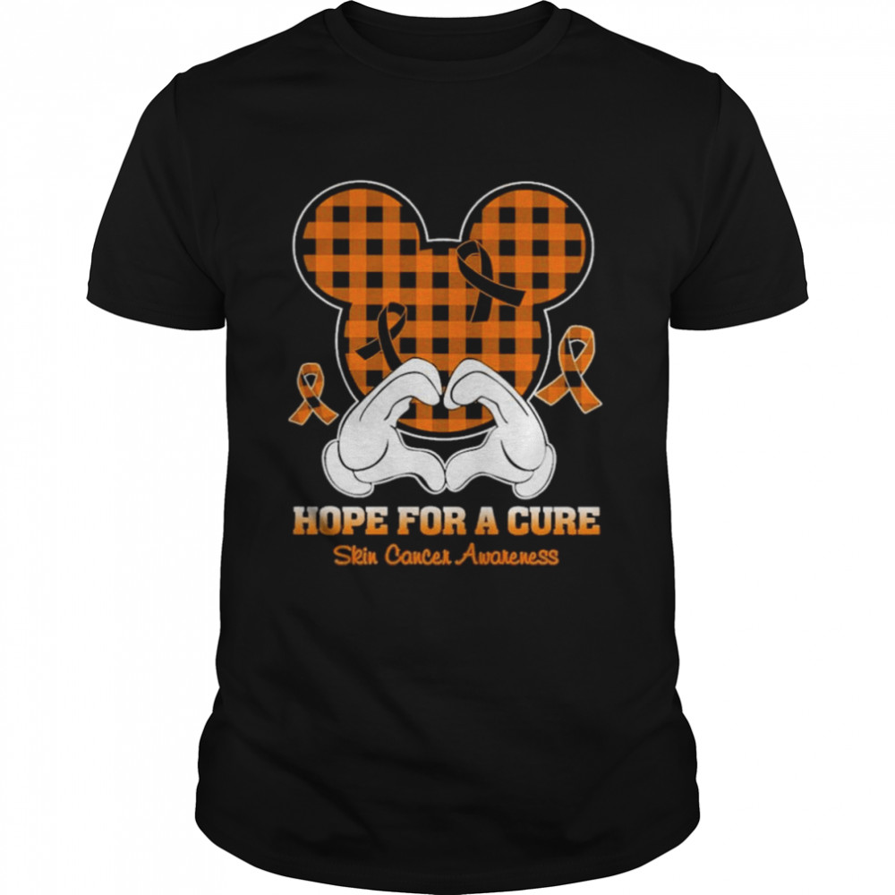 Mickey mouse Hope for a Cure Skin Cancer Awareness shirt