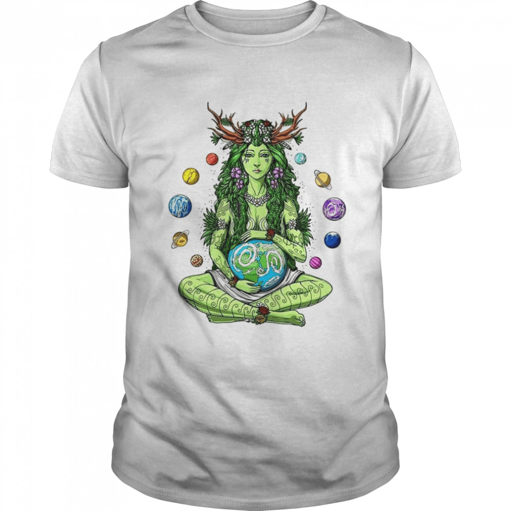 Mother Earth Gaia Solar System Planet Jupiter Weed Absinthes T- Classic Men's T-shirt