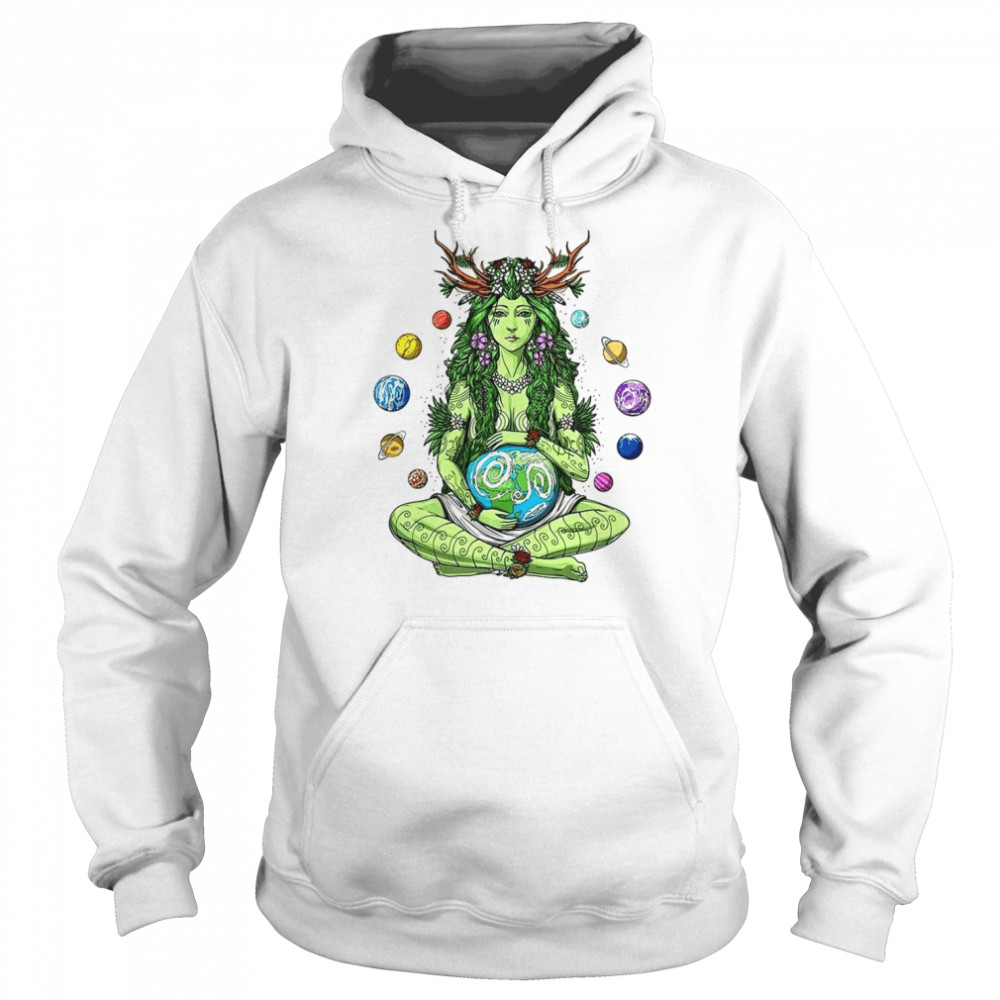 Mother Earth Gaia Solar System Planet Jupiter Weed Absinthes T- Unisex Hoodie