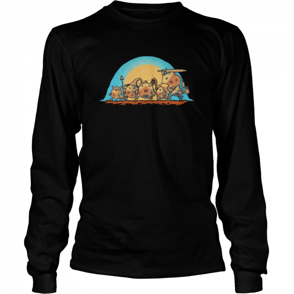 The Fellowship Of The Dice D&D Lord Of The Rings shirt Long Sleeved T-shirt