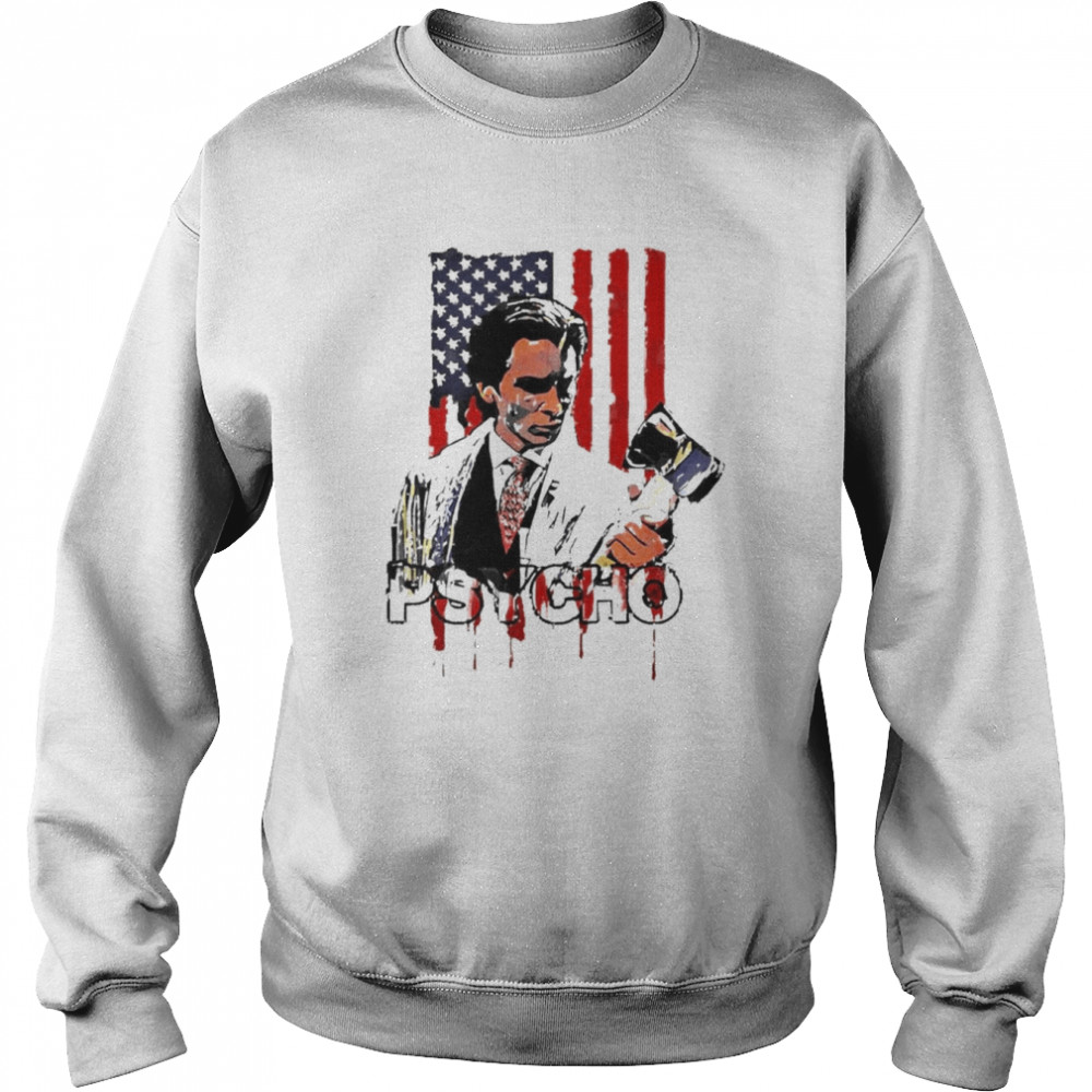 American Psycho American Flag Dripping  Unisex Sweatshirt