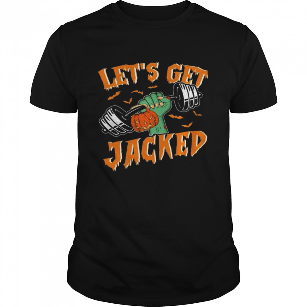 Halloween gym pumpkin let’s get jacked shirt
