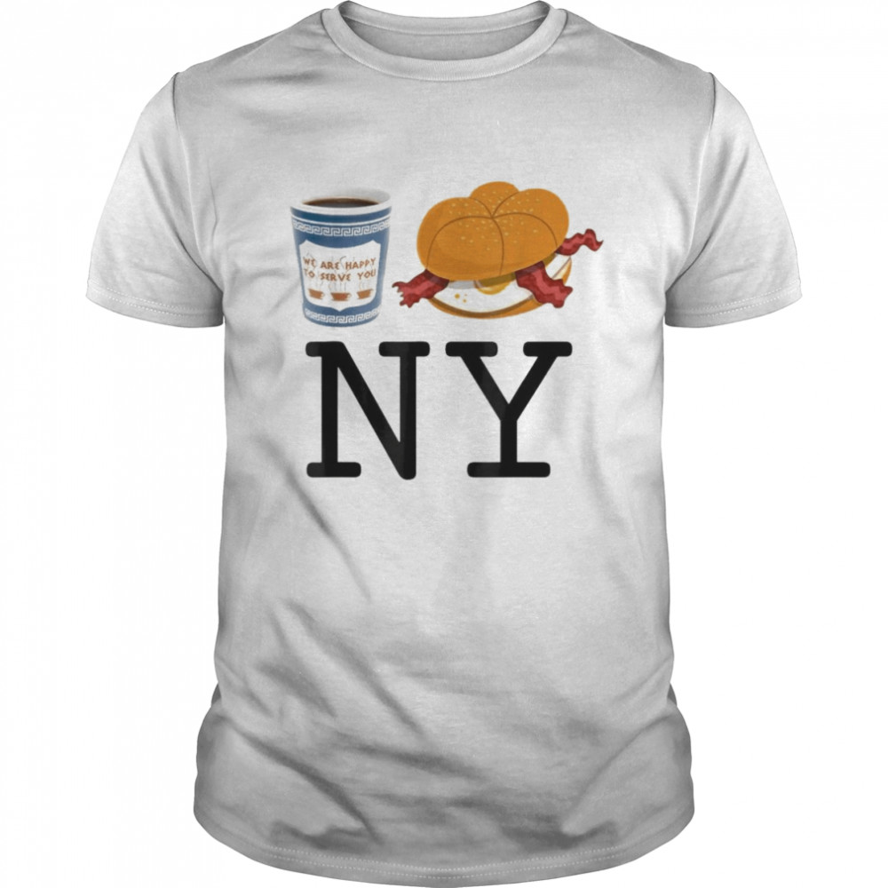 I love NY New York Bacon Egg and Cheese and Coffee T- Classic Men's T-shirt