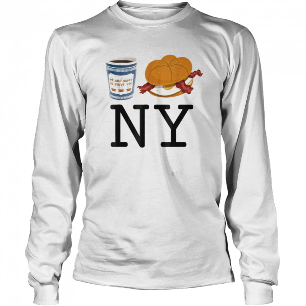 I love NY New York Bacon Egg and Cheese and Coffee T- Long Sleeved T-shirt