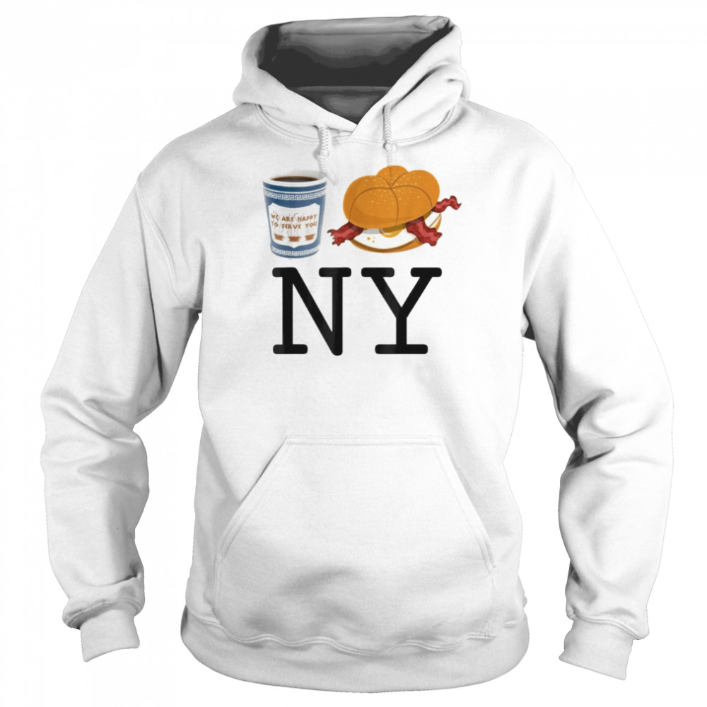 I love NY New York Bacon Egg and Cheese and Coffee T- Unisex Hoodie