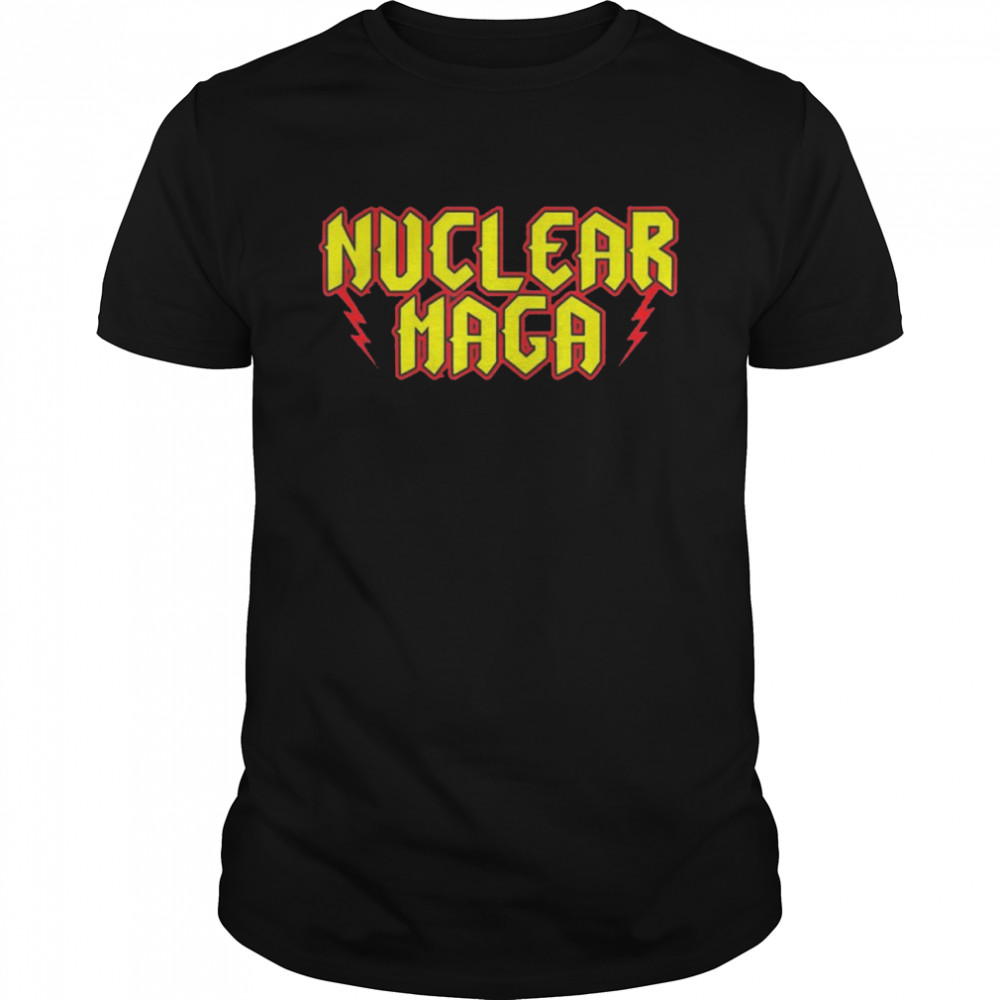 Nuclear maga as a band logo shirt