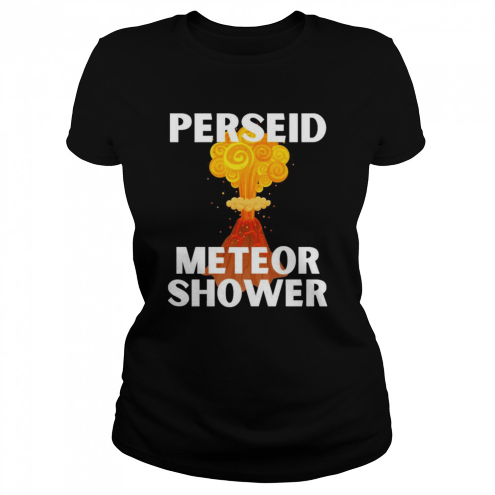 Perseid Meteor Shower Volcano Art  Classic Women's T-shirt