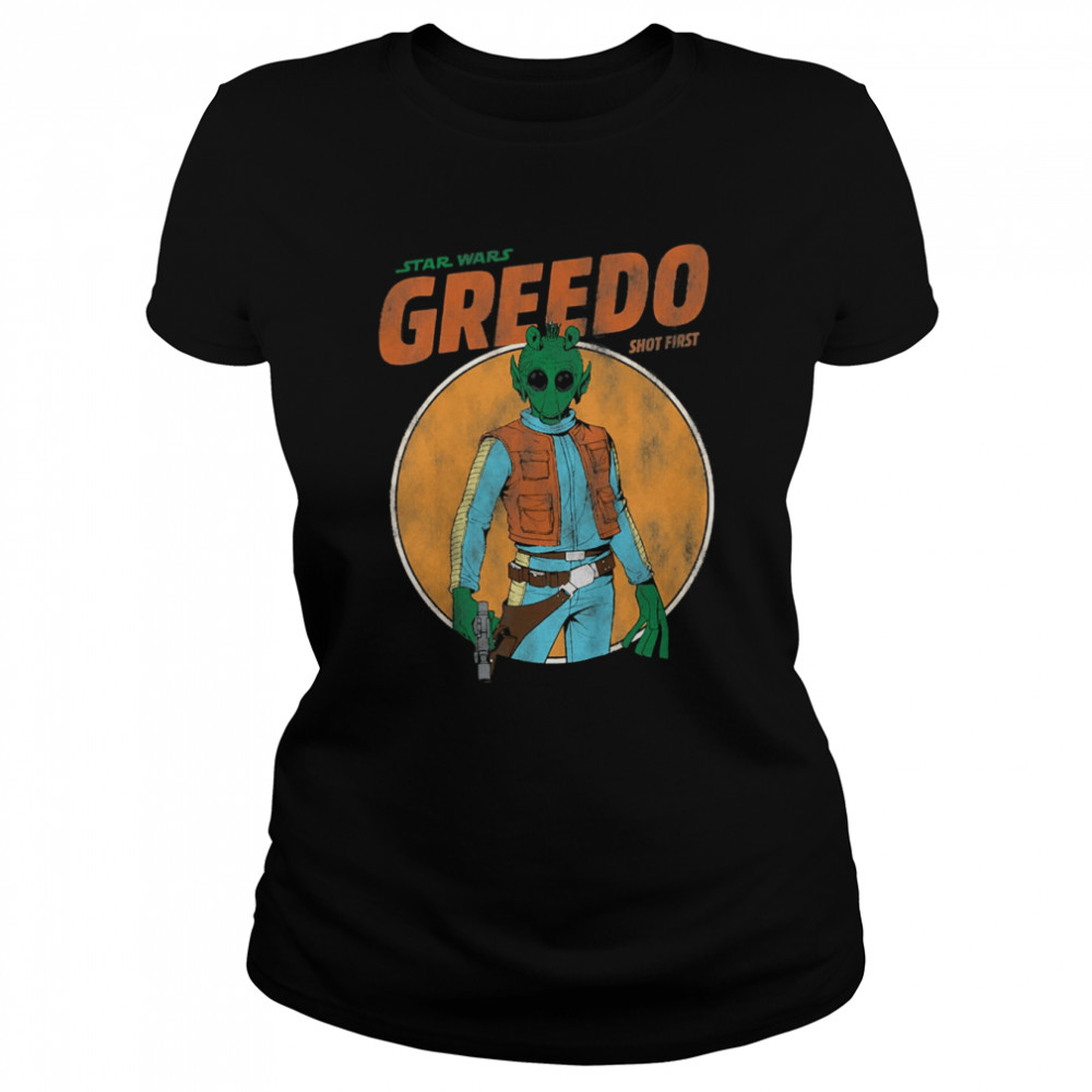 Star Wars Shot First Greedo Retro shirt Classic Women's T-shirt