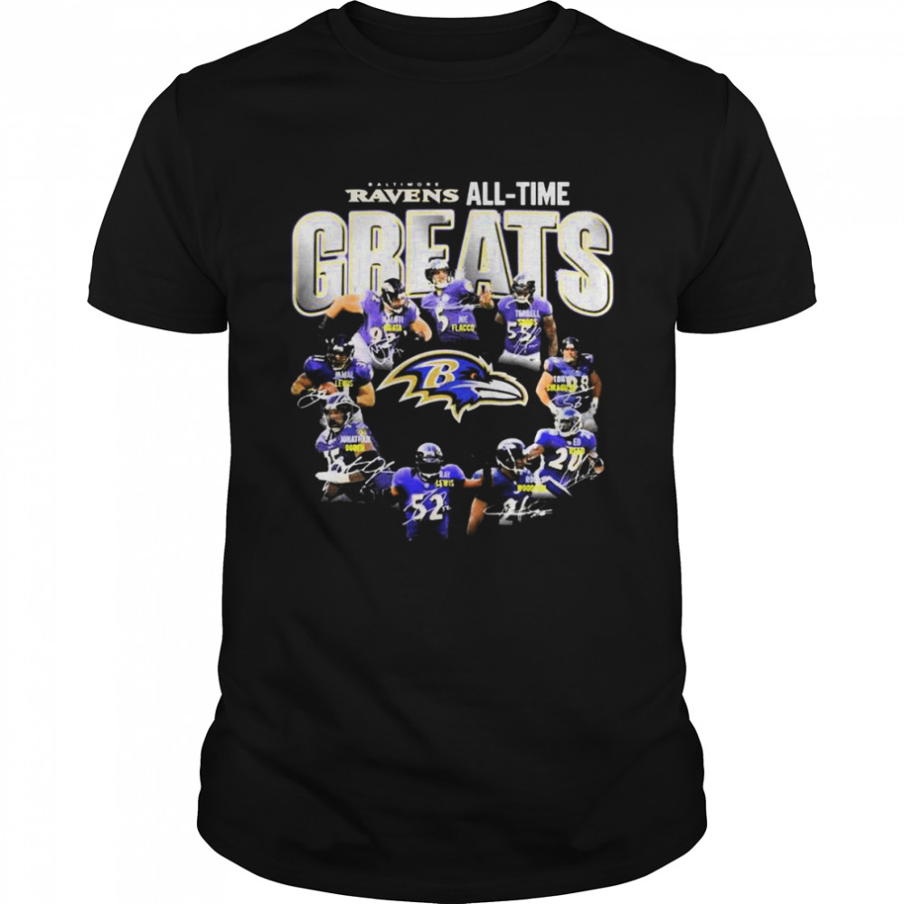Baltimore Ravens Team All-time Greats signatures shirt Classic Men's T-shirt