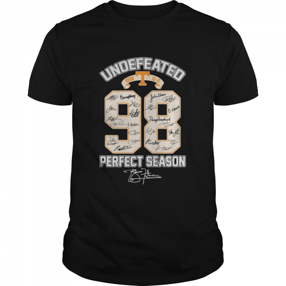 Tennessee Volunteers undefeated 98 Perfect Season signatures shirt
