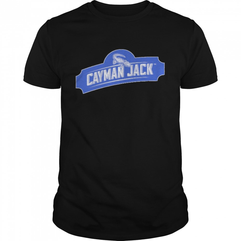 Cayman Jack Blue Logo With Hand Crafted On Back  Classic Men's T-shirt