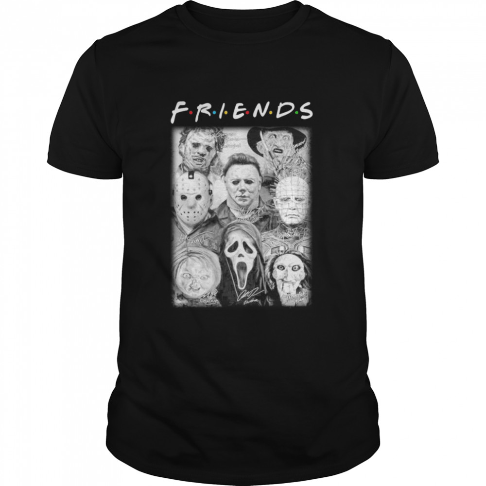 Friends Horror movie characters all signatures shirt Classic Men's T-shirt