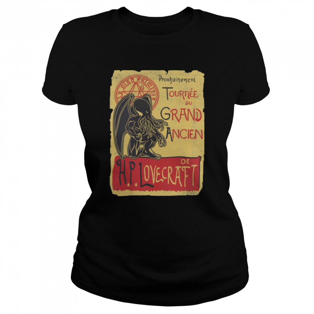 Tournee Du Grand Ancien Cthulhu Mythos HP Lovecraft shirt Classic Women's T-shirt
