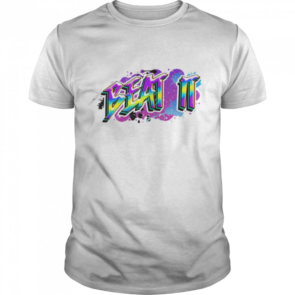 Colorful Text Amour Beat It Graffiti 3 shirt Classic Men's T-shirt