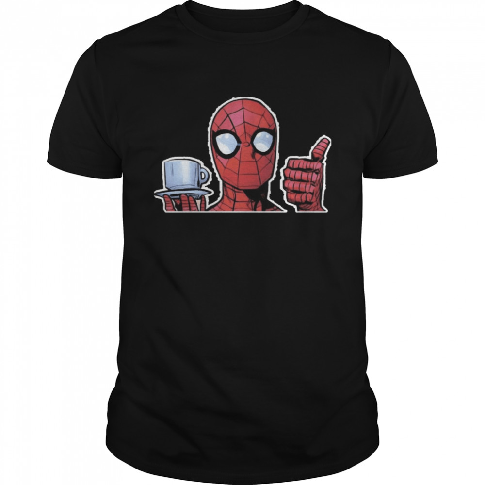 Spidermen Glossy Likes Coffee shirt Classic Men's T-shirt