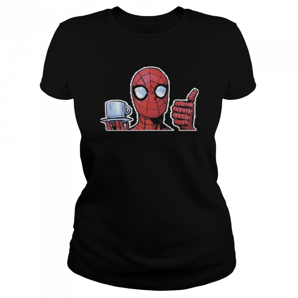Spidermen Glossy Likes Coffee shirt Classic Women's T-shirt