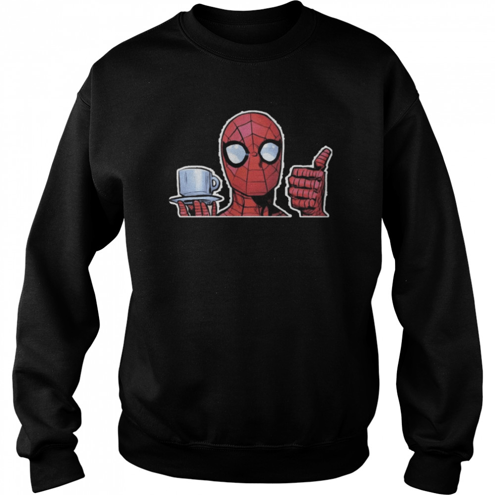Spidermen Glossy Likes Coffee shirt Unisex Sweatshirt