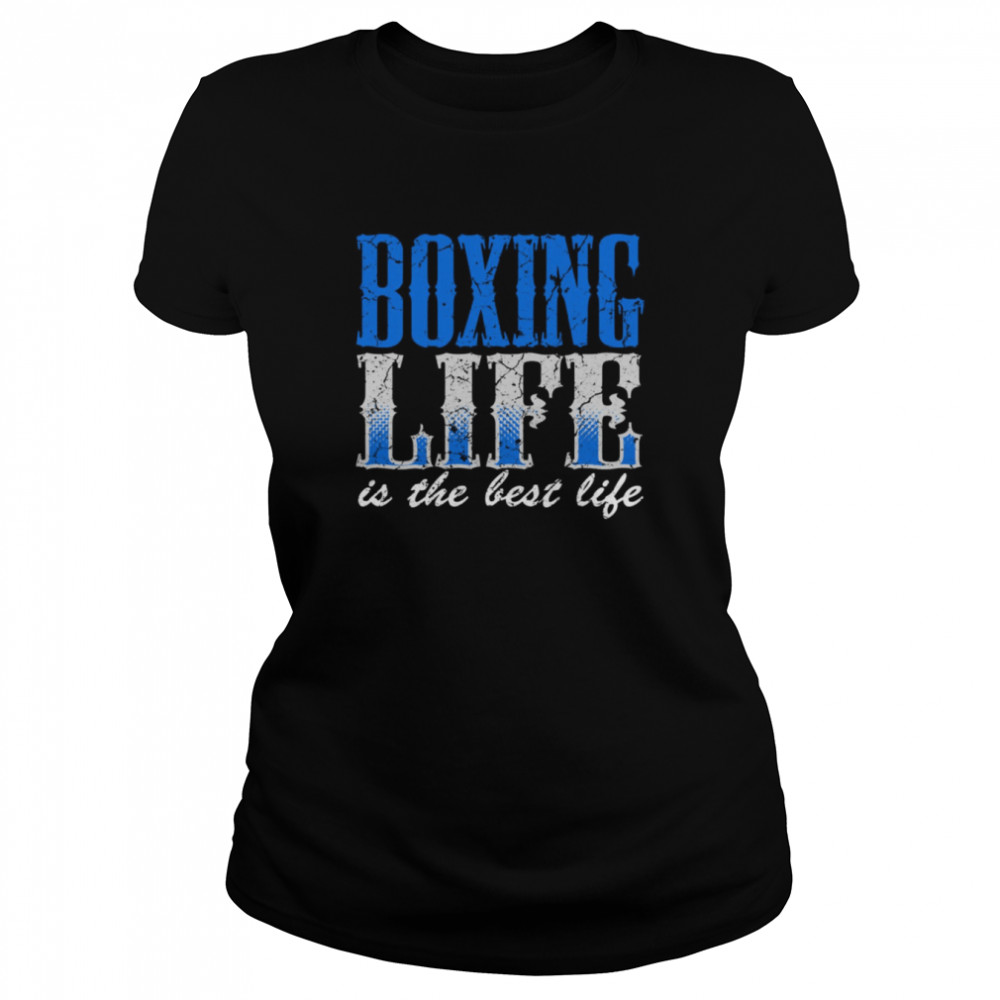 Vintage Boxing Life Color Blue shirt Classic Women's T-shirt
