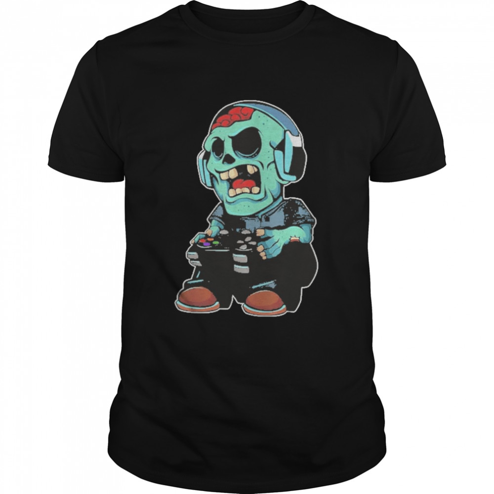 Gamer Zombie Lazy Halloween Costume Cool Video-game Gaming T- Classic Men's T-shirt