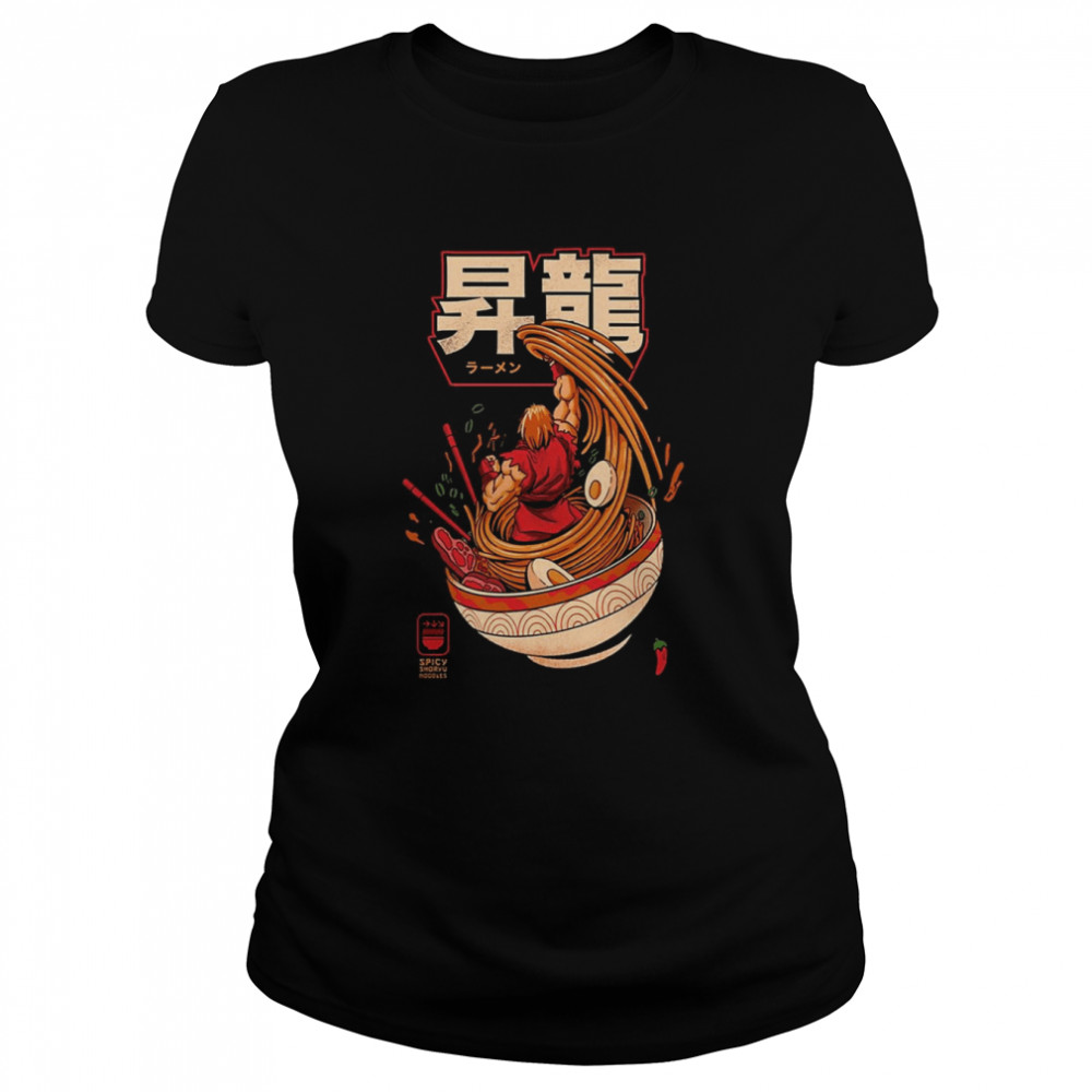 Japan Ramen Ken Masters Street Fighter shirt Classic Women's T-shirt