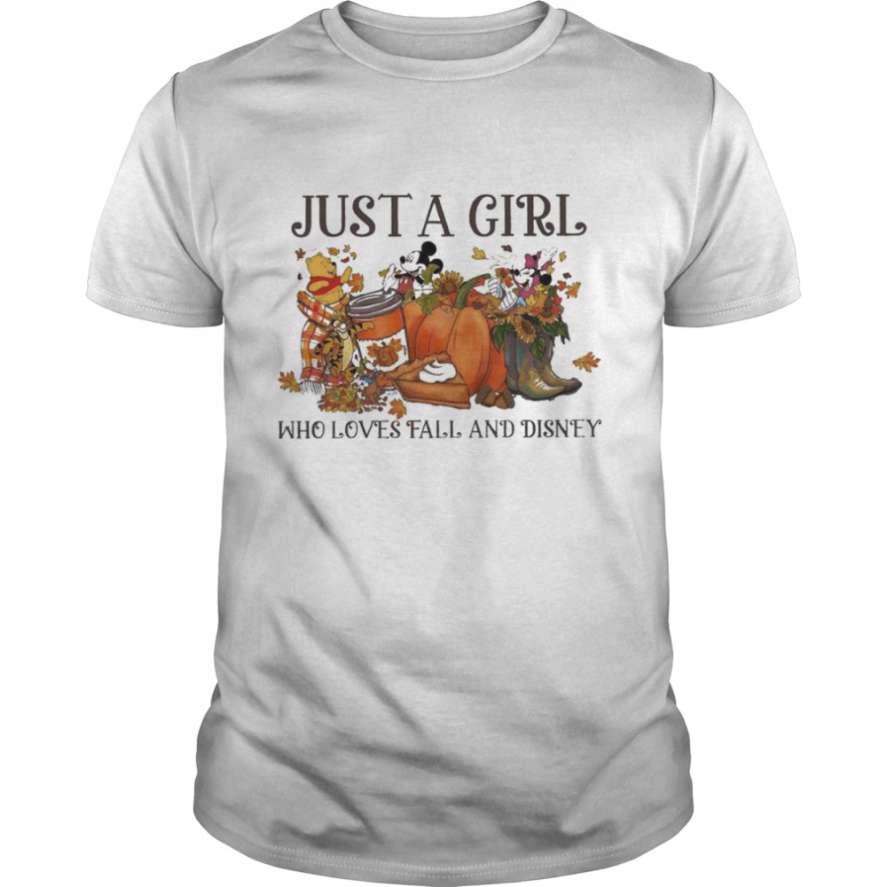 Just a Girl Who Loves Fall and Disney Hallowen T- Classic Men's T-shirt