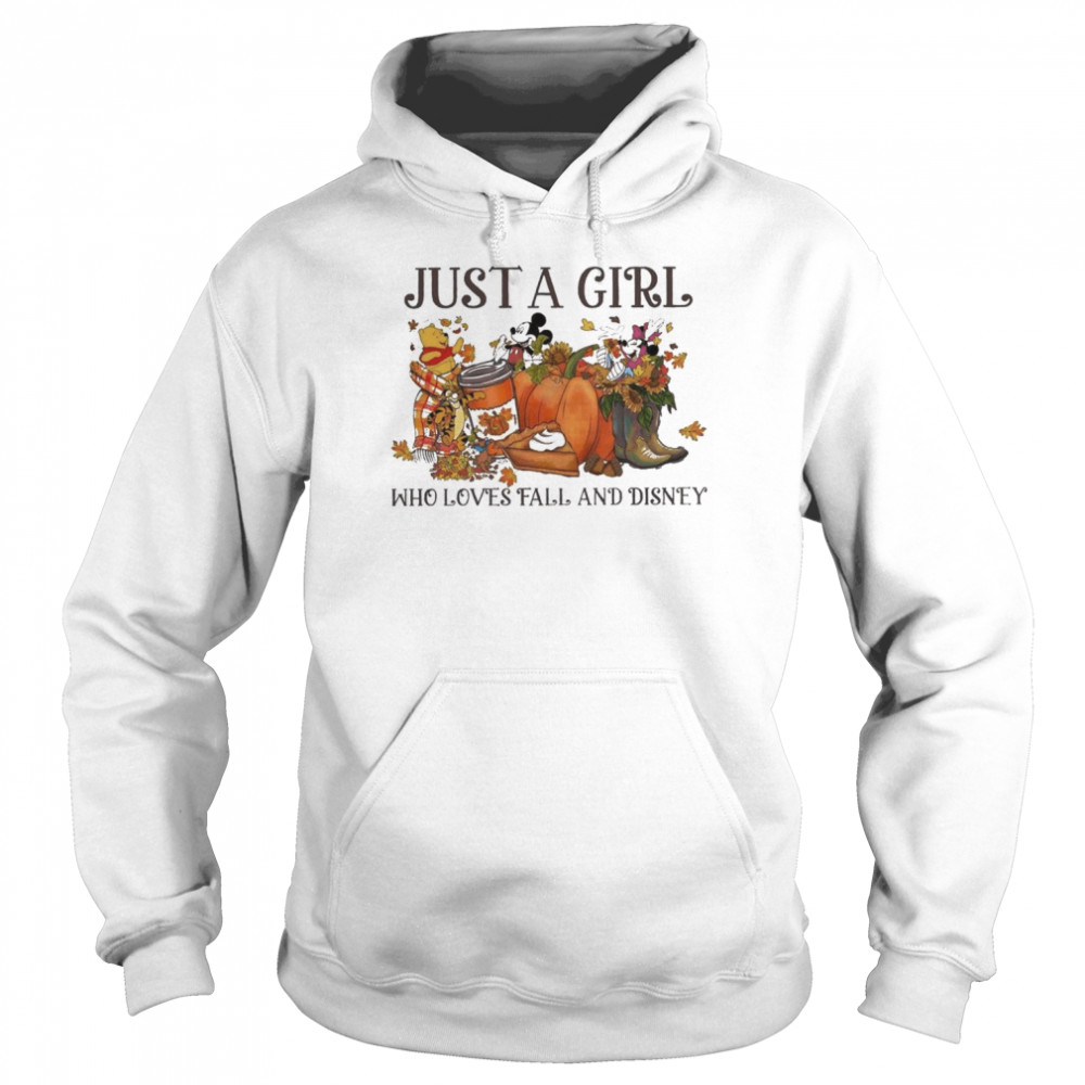 Just a Girl Who Loves Fall and Disney Hallowen T- Unisex Hoodie