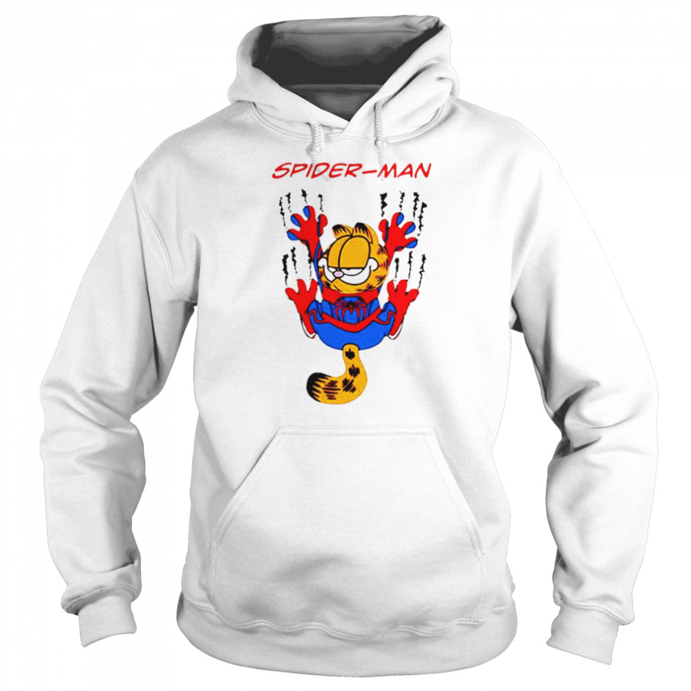 Spiderman Garfield cat shirt Unisex Hoodie