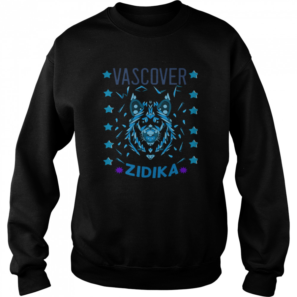 Vascover Zidika Wolf shirt Unisex Sweatshirt