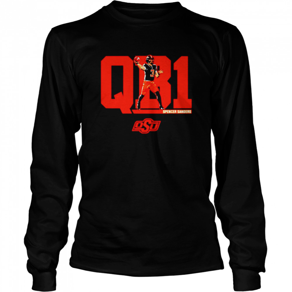 Spencer Sanders Qb1 Oklahoma State Cowboys shirt 6 Spencer Sanders Qb1 Oklahoma State Cowboys shirt Long Sleeved T-shirt