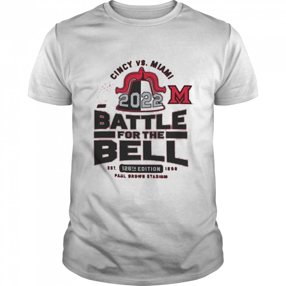 Cincinnati Bearcats Vs Miami University Redhawks Champion 2022 Battle For The Victory Bell T-Shirt