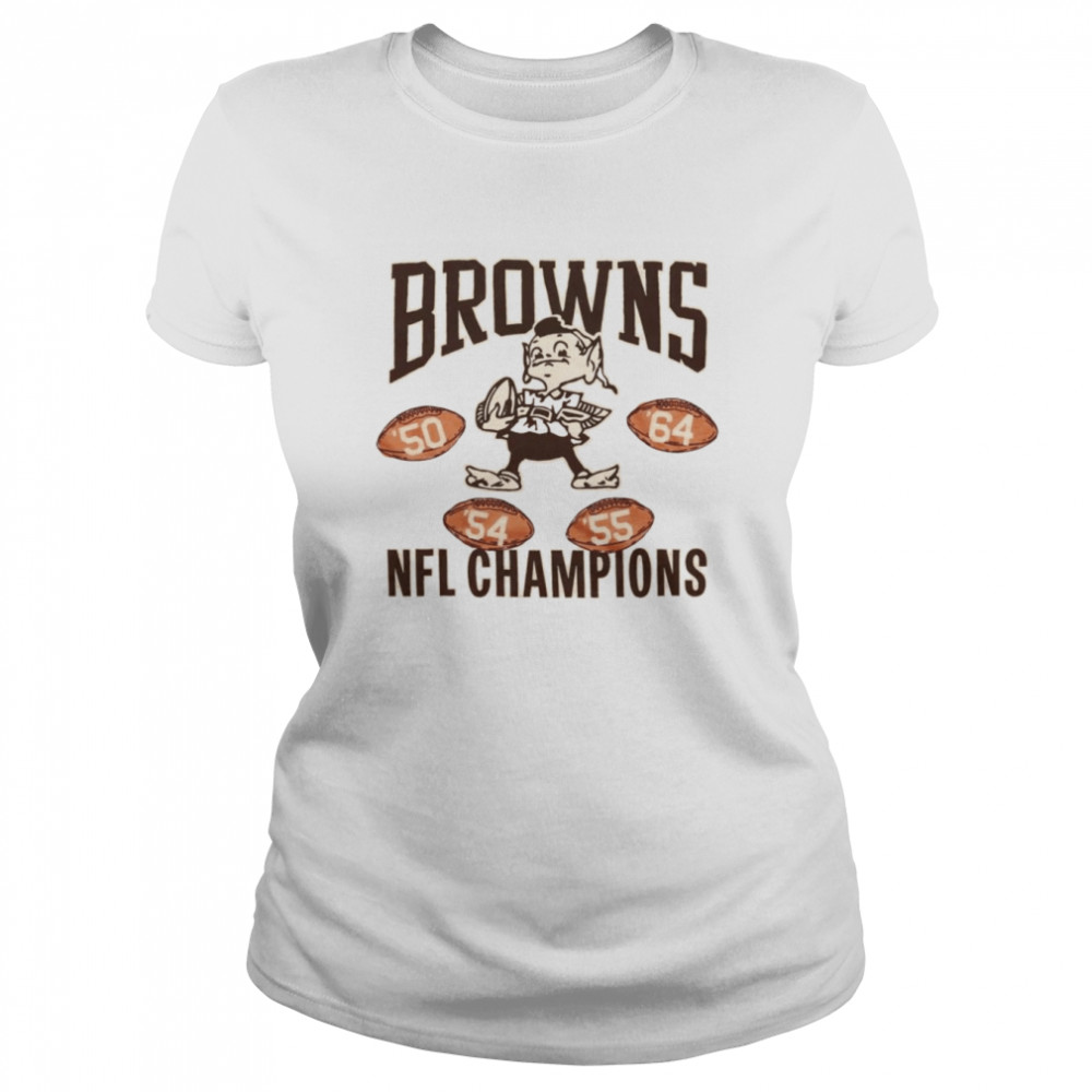 Cleveland Browns 4 Time NFL Champions T-shirt 5 Cleveland Browns 4 Time NFL Champions T-shirt Classic Women's T-shirt