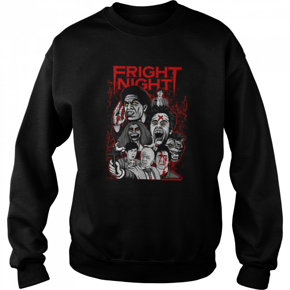 Fright Night Character Collage Halloween shirt Unisex Sweatshirt