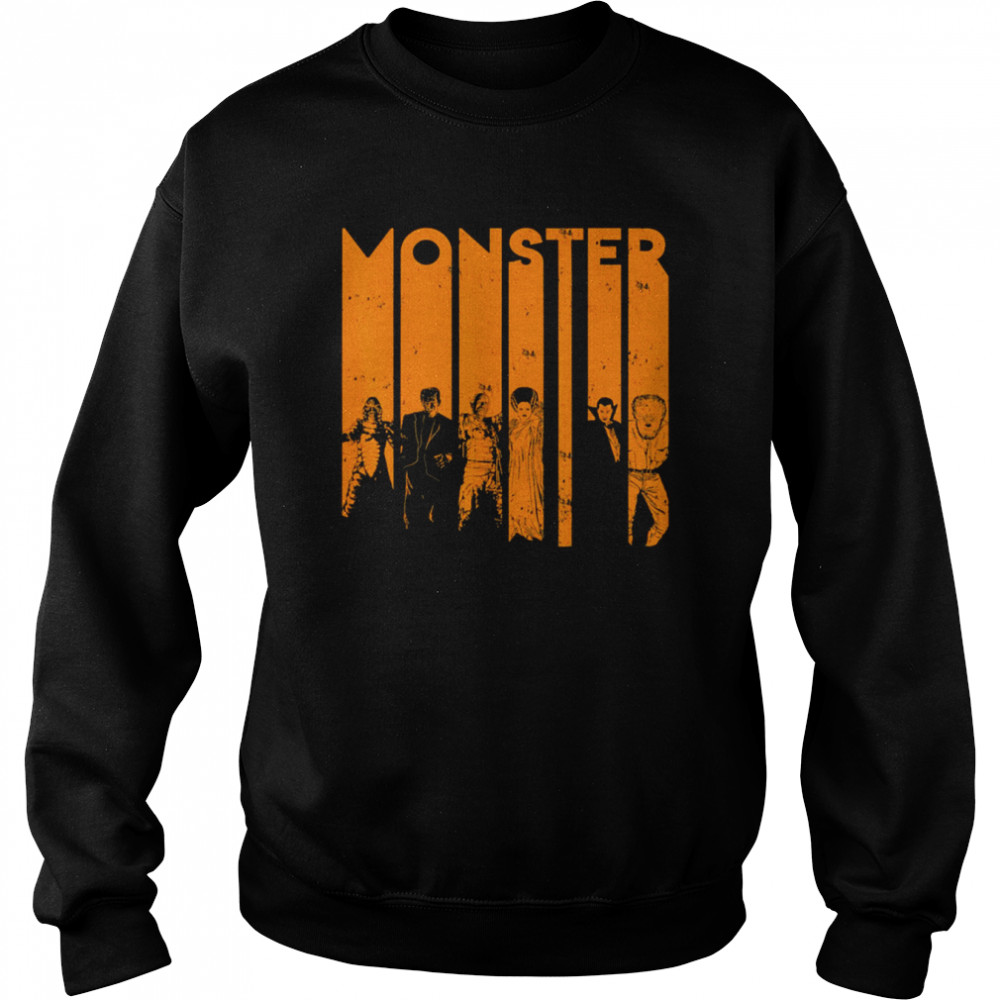 Halloween Creature Monster Letter Group Shot shirt Unisex Sweatshirt