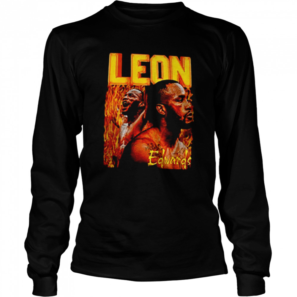 Leon Edwards Leon Edwards Fighter Boxing Retro 90s shirt 2 Leon Edwards Leon Edwards Fighter Boxing Retro 90s shirt Long Sleeved T-shirt