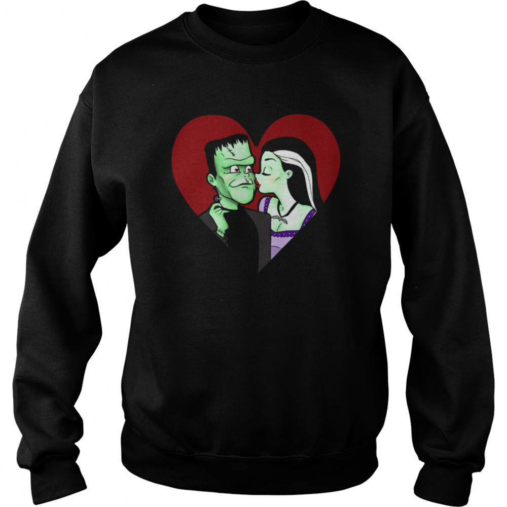 Lily & Herman Munster Halloween Love shirt Unisex Sweatshirt