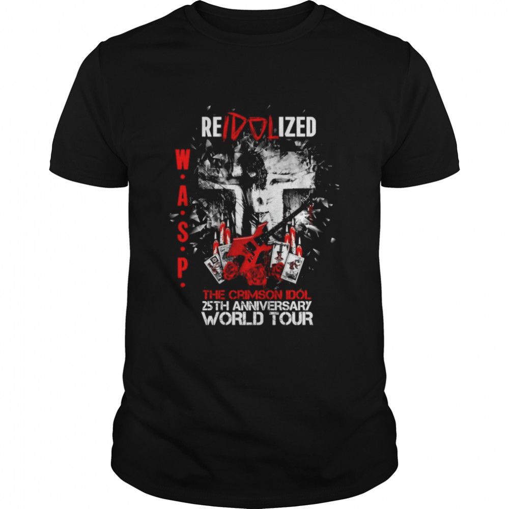 Reidolized The Crimson Idol 25th Anniversary World Tour Wasp Band shirt Classic Men's T-shirt