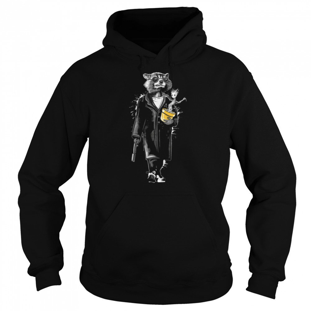 Rocket and Groot Mashup Leon T-Shirt 4 Rocket and Groot Mashup Leon T- Unisex Hoodie