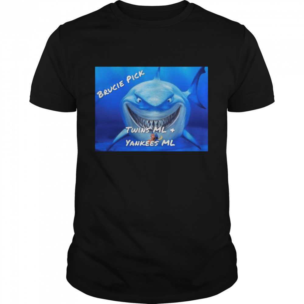 Shark Brucie Pick Twins ML Yankees ML shirt Classic Men's T-shirt