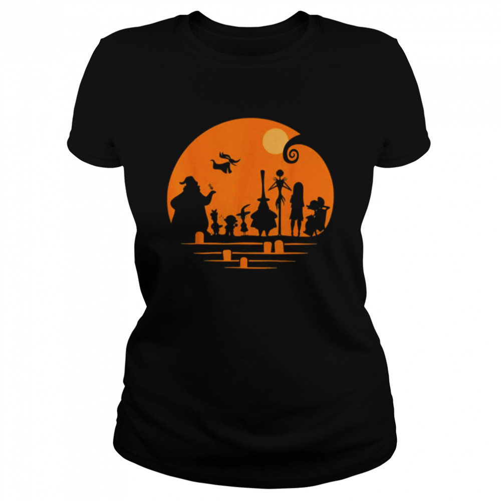 Silhouette Orange Design The Nightmare Before Christmas Halloween shirt 1 Silhouette Orange Design The Nightmare Before Christmas Halloween shirt Classic Women's T-shirt