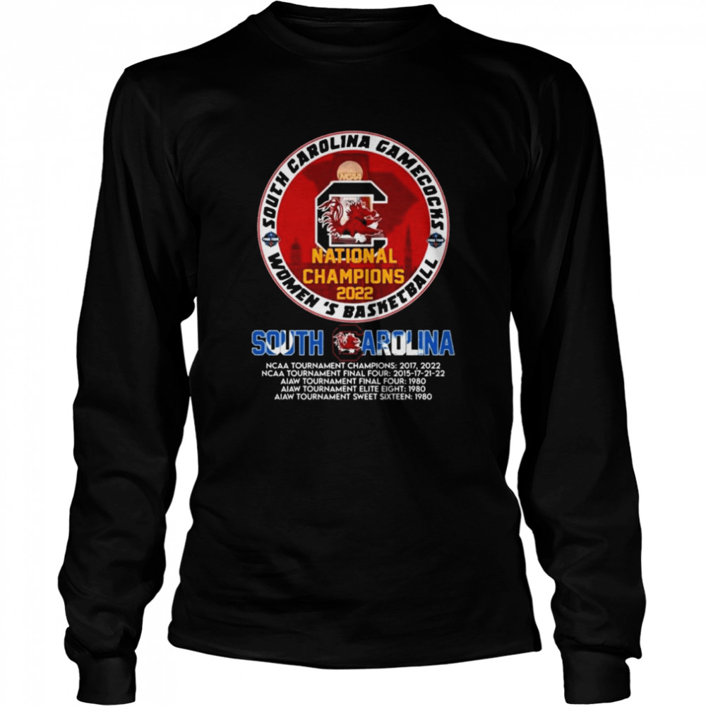 South Carolina Gamecocks Women’s Basketball National Champions 2022 shirt 2 South Carolina Gamecocks Women’s Basketball National Champions 2022 shirt Long Sleeved T-shirt