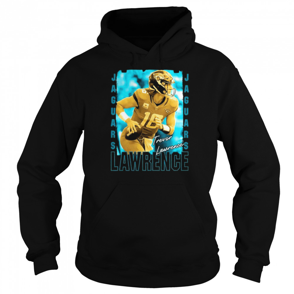 Jacksonville jaguars trevor lawrence teal player graphic shirt, hoodie,  sweater, long sleeve and tank top