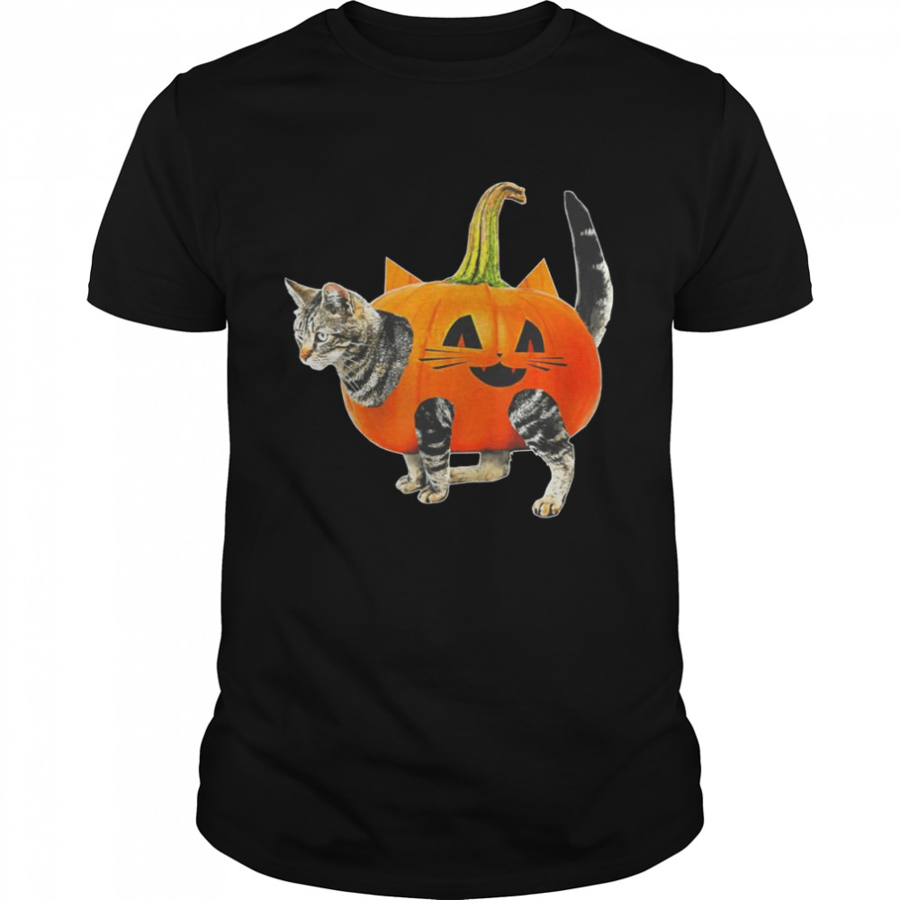 Halloween Jack-O-Lantern Pumpkin Cat Shirt