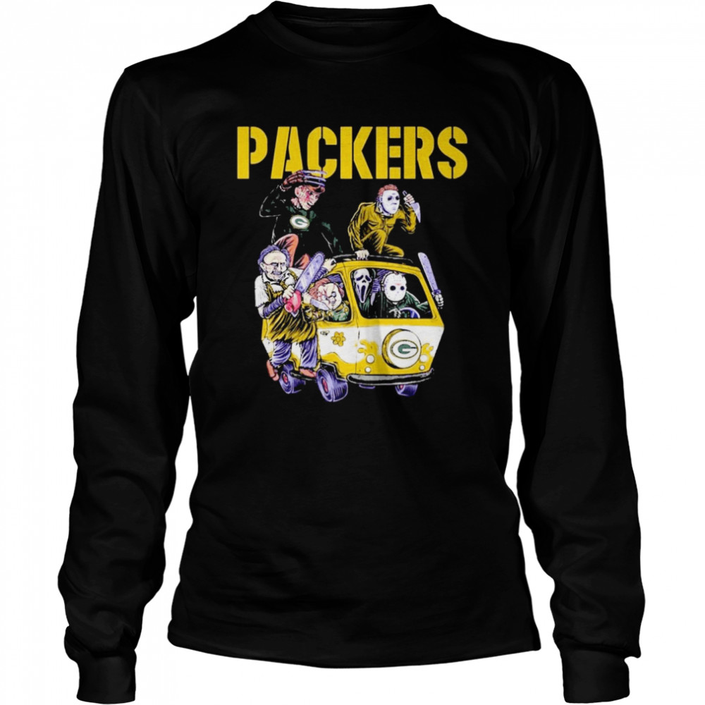 Horror movie characters green bay packers halloween shirt, hoodie