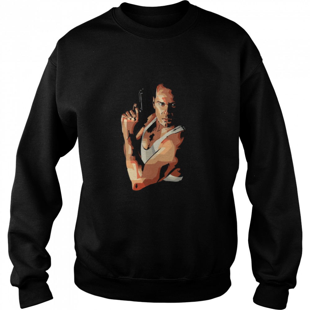 Actor Bruce Willis Die Hard With A Gun shirt Unisex Sweatshirt