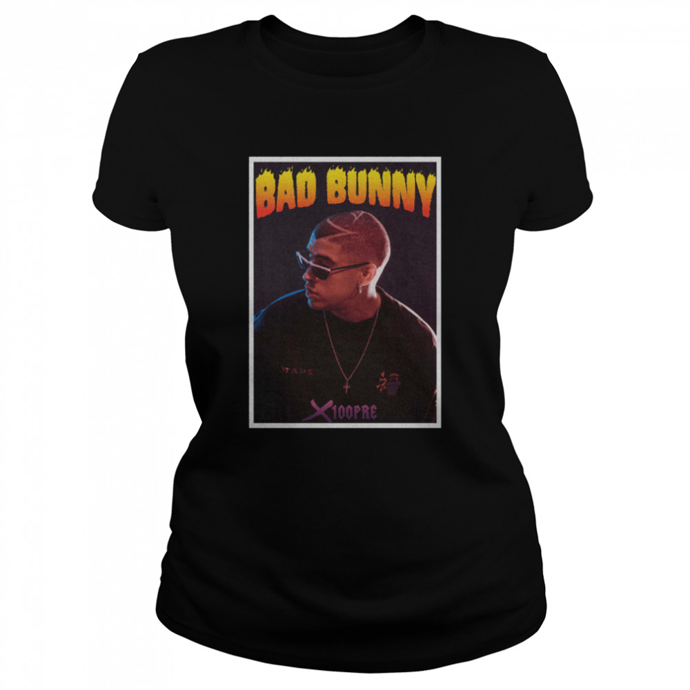 bad bunny collage great rapper shirt classic womens t shirt