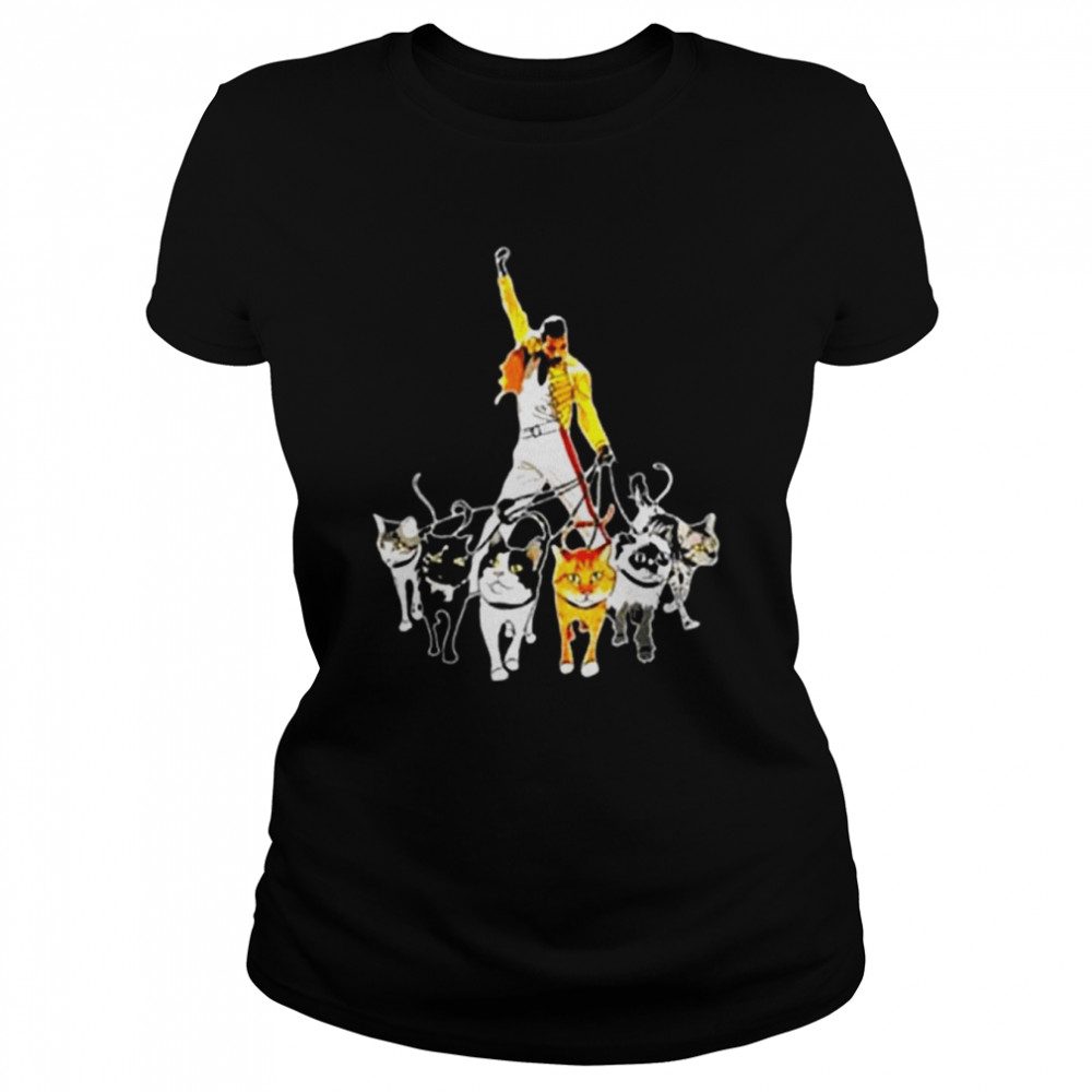 Freddie Mercury And His Cats Retro Big shirt Classic Women's T-shirt
