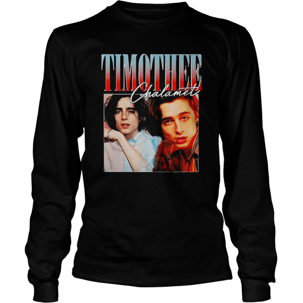 Actor Timothée Chalamet Vintage Bootleg shirt Long Sleeved T-shirt