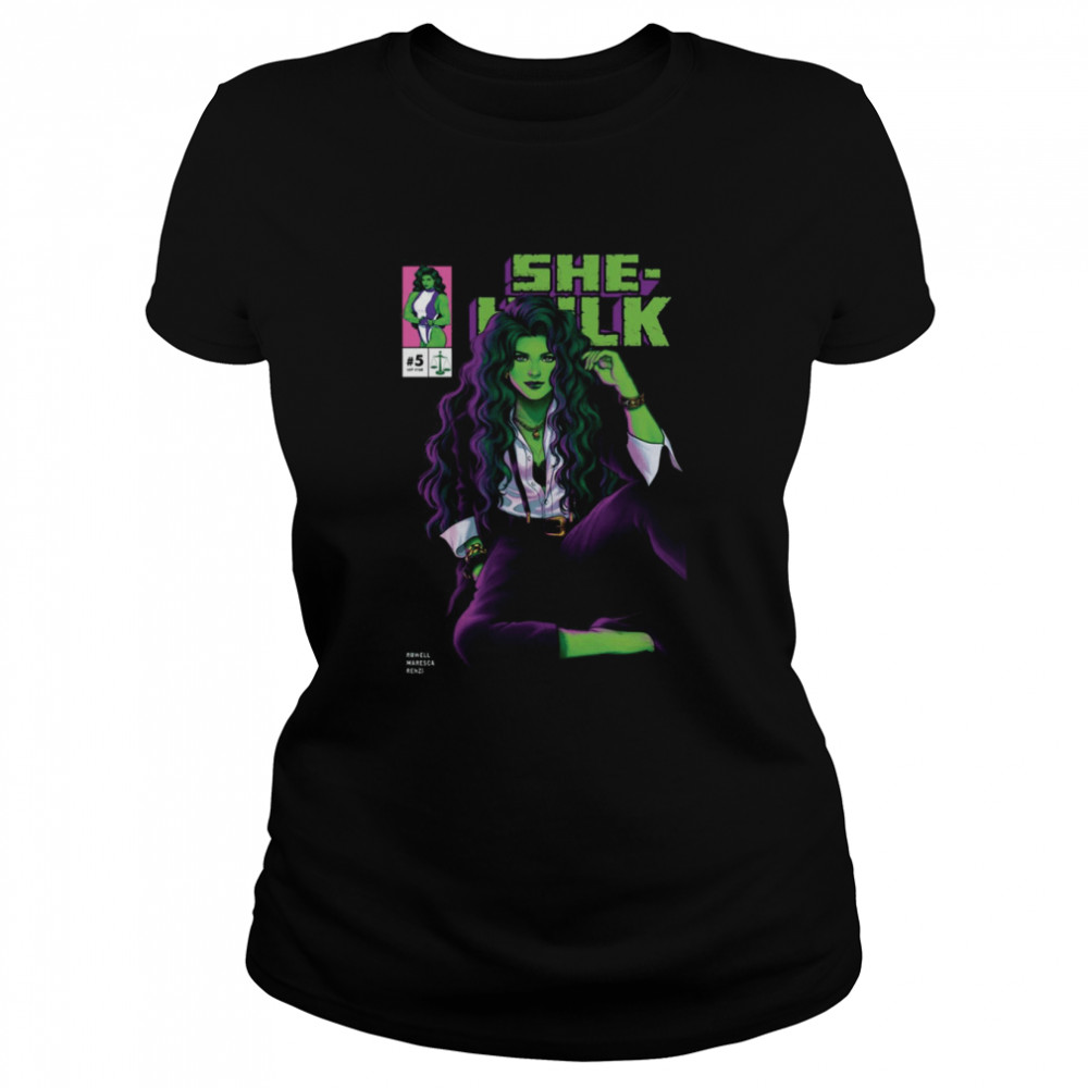 Comics Art She Hulk Pretty Green Woman shirt Classic Women's T-shirt
